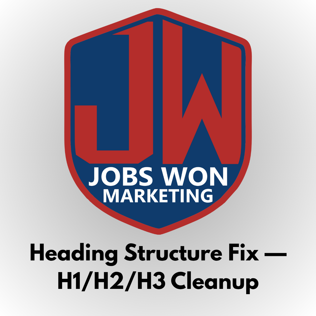 Heading Structure Fix — H1/H2/H3 Cleanup